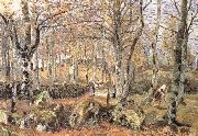 There are rock scenery Camille Pissarro